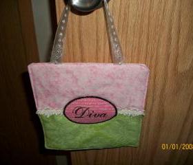 Pink and Green Diva Door Hanger