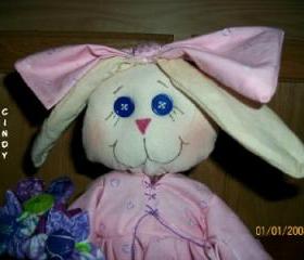 Cloth Doll Girl Bunny Rabbit